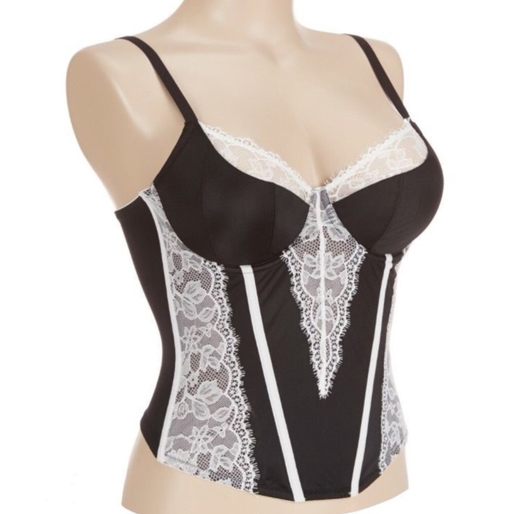 NWT MODERN MOVEMENT black lace Corset bra 34D